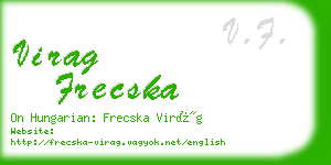 virag frecska business card